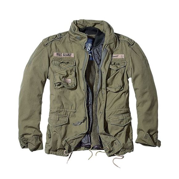 Build Your Brand Mens M65 Giant Jacket / Olive